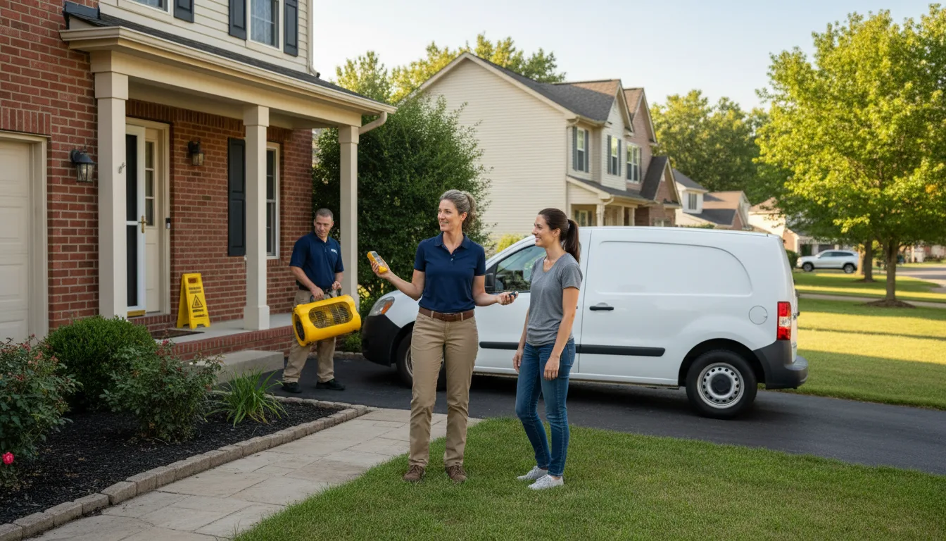 Residential water damage restoration in Hineston, LA